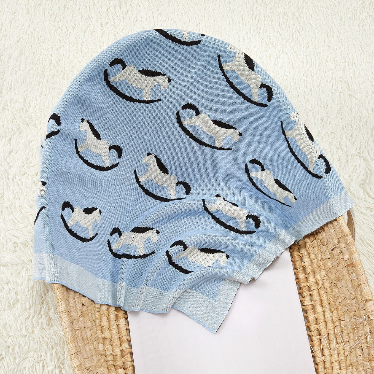 Best-Selling Knitted Baby Blanket With Horse Pattern: New Collection For Four Seasons