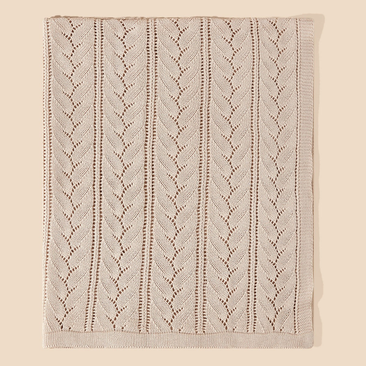 New Arrival Knitted Baby Blanket With Hollow Out Design: New Solid Color Pure Cotton Collection For All Seasons