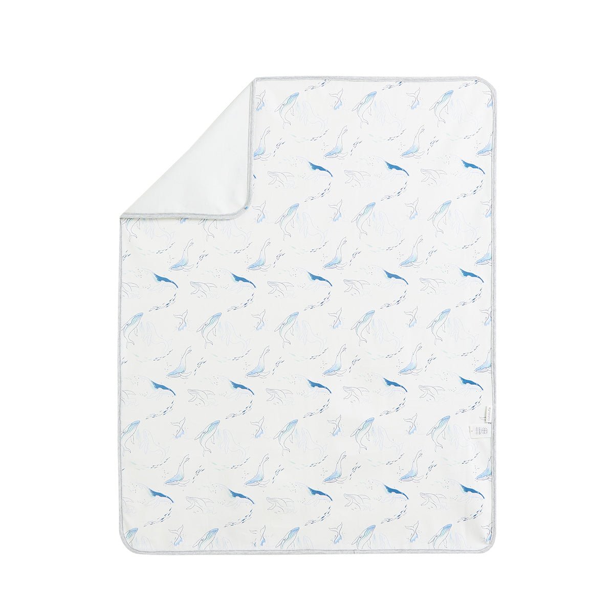 Swimming Whale Waterproof Baby White Changing Mat